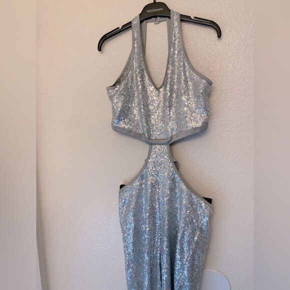 WEISSMAN Elite Dance silver sequin Unitard Oops I Did It Again 17759 MA adult - Picture 3 of 13